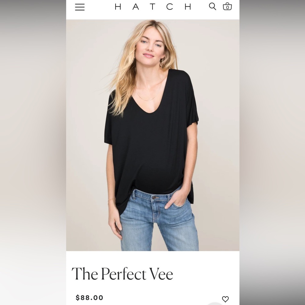 Hatch- The Perfect Vee, Size 1 (small), Black